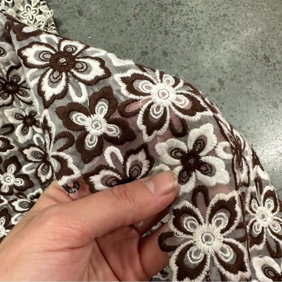 3.1 PHILLIP LIM Lace & Silk Floral Top 6 - Picture 9 of 10